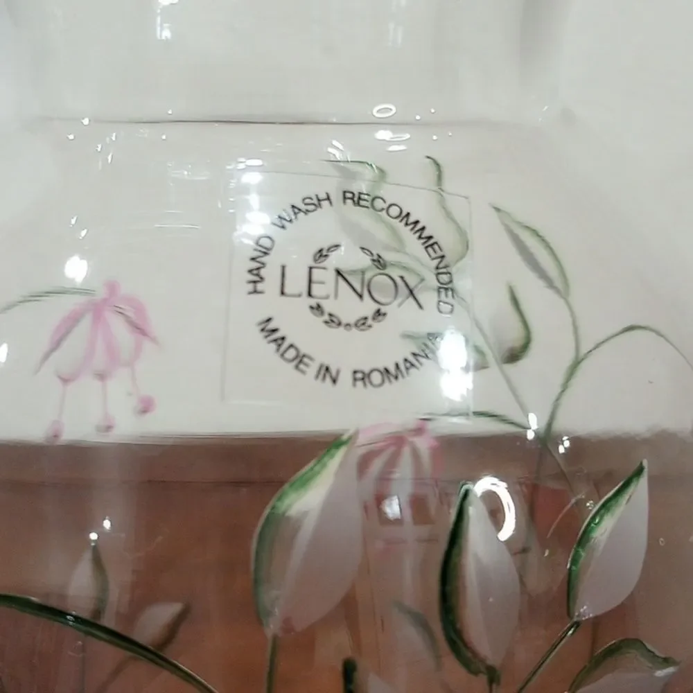 Lenox Frosted Bouquet Fuschia Vase, Vintage!